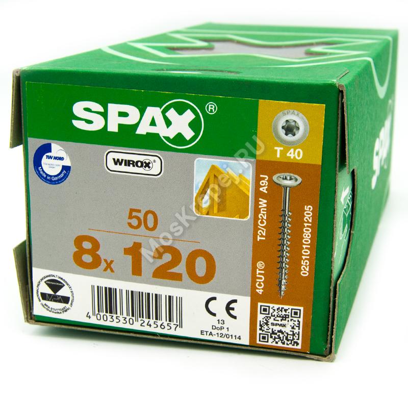 Конструкционные саморезы SPAX 8x120 тарельчатая головка