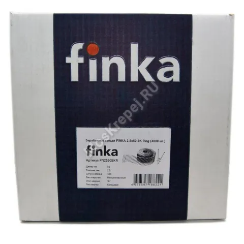 Барабанные гвозди FINKA 2.5х50 BK Ring кольцевая накатка