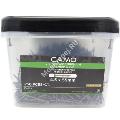 Саморезы CAMO 4.5x55 для террасной доски и фасадов  (1750 шт.+ бита)