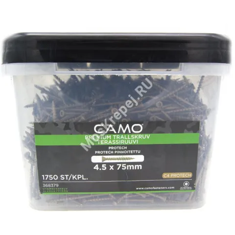 Саморезы CAMO 4.5x75 для террасной доски (1750шт. + бита)