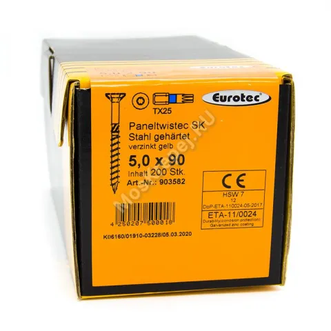 Саморез Eurotec 5x90 Paneltwistec (200 шт.)