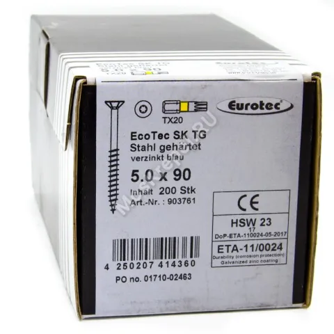 Саморез Eurotec 5x90 EcoTec для ДСП