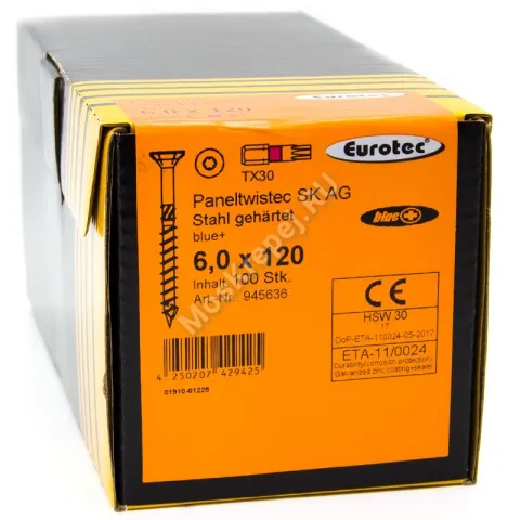 Саморез Eurotec 6x120 Paneltwistec SK AG Потайная головка