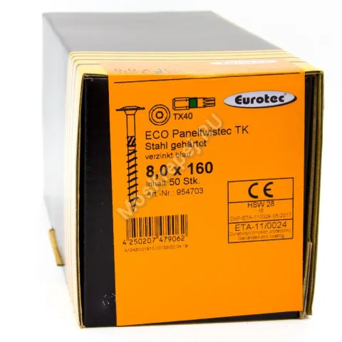 Конструкционные саморезы Eurotec 8x160 ECO PT Тарельчатая головка