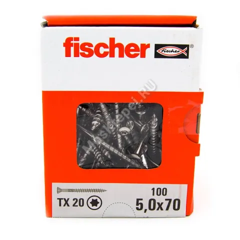 Саморез для террасной доски Fischer 5x70 из нержавейки (100 шт.)
