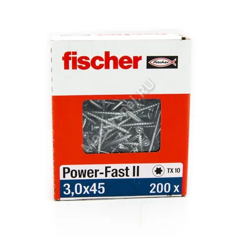 Саморезы Fischer 3x45 для ДСП, OSB, МДФ и фанеры (200шт.)