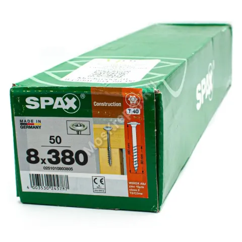 Конструкционные саморезы SPAX 8x380 тарельчатая головка