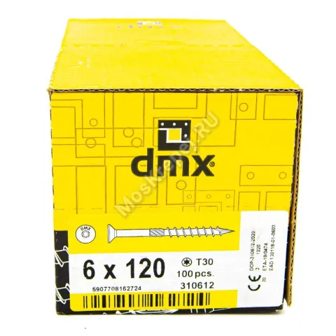 Саморез конструкционный с потайной головкой Domax 6x120 (100шт.)