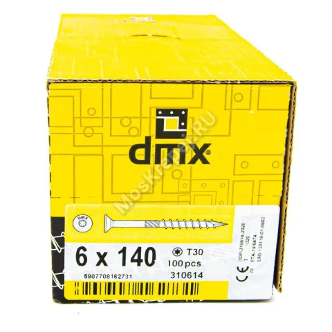 Саморез конструкционный с потайной головкой Domax 6x140 (100шт.)
