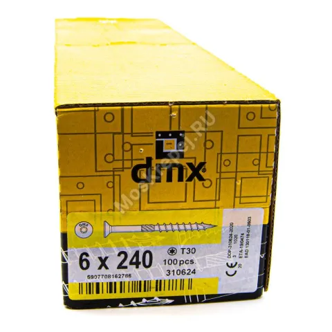 Саморез конструкционный с потайной головкой Domax 6x240 (100шт.)
