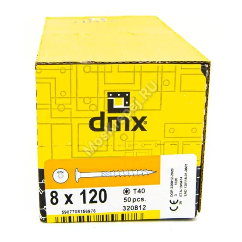 Саморез конструкционный тарельчатая головка Domax 8x120 (50шт.)