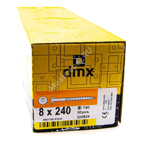 Саморез конструкционный тарельчатая головка Domax 8x240 (50шт.)