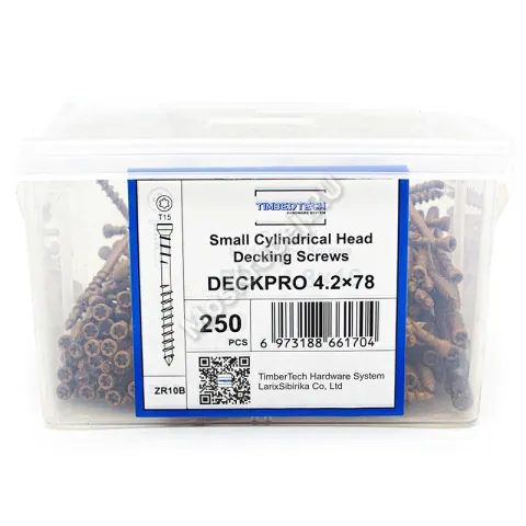 Саморезы для скрытого крепежа DeckPro 4.2x78 (250 шт. + бита)