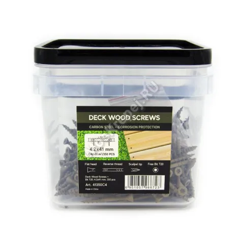 Саморезы Deck Wood Screws 4.2x41 (350 шт. + бита)