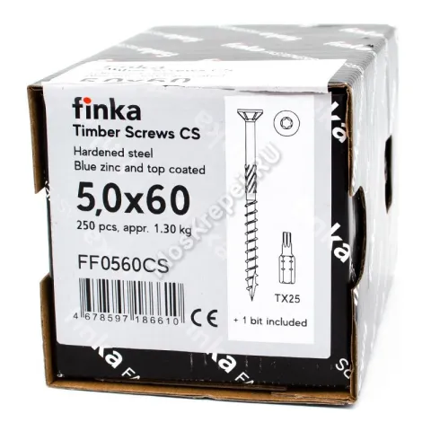 Конструкционные саморезы Finka Timber Screws CS 5,0x60 (250шт.)