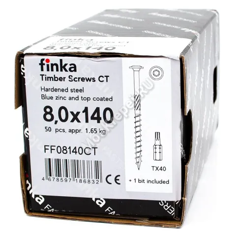 Саморез конструкционный тарельчатый Finka Timber Screws CT 8x140 (50шт)