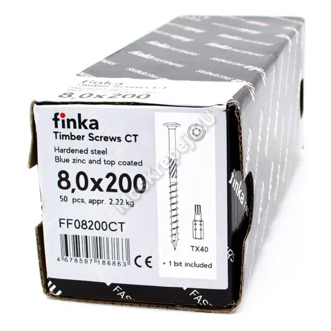Саморез конструкционный тарельчатый Finka Timber Screws CT 8x200 (50шт)