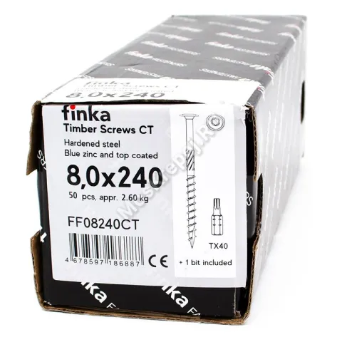 Саморез конструкционный тарельчатый Finka Timber Screws CT 8x240 (50шт)