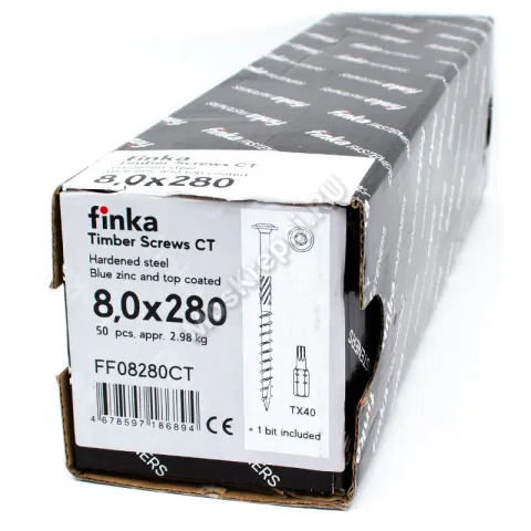 Саморез конструкционный тарельчатый Finka Timber Screws CT 8x280 (50шт)