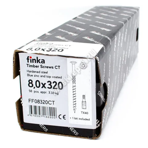 Саморез конструкционный тарельчатый Finka Timber Screws CT 8x320 (50шт)