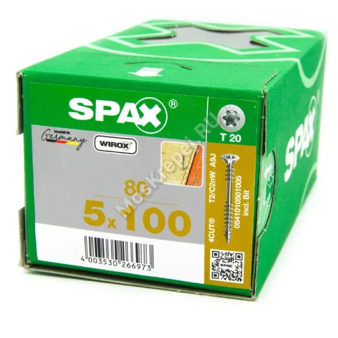 Саморезы SPAX 5x100 для крепления OSB, МДФ, ДСП и фанеры (80 шт.)