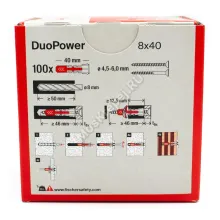 Дюбель Fischer DUOPOWER 8x40 универсальный (100 шт.)