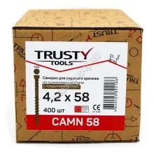 Саморезы для скрытого крепежа CAMN 4.2x58 (400 шт. + бита)