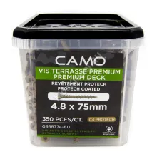 Саморезы CAMO 4.8x75 для террасной доски (350шт. + бита)