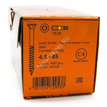 Саморезы Deck Screw 4.5x45 для террасной доски и фасадов (400 шт.)