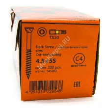 Саморезы Deck Screw 4.5x55 для террасной доски и фасадов (300 шт.)