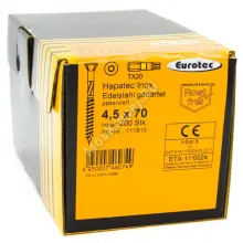 Саморезы Eurotec Hapatec 4.5x70 из нержавейки (200 шт.)