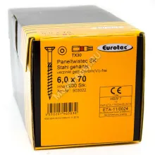 Саморез Eurotec 6x70 Paneltwistec Потайная головка