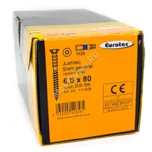 Саморез юстировочный Eurotec Justitec 6x80