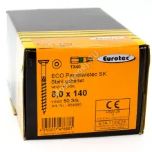 Конструкционные саморезы Eurotec 8x140 ECO PT Потайная головка