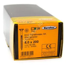 Конструкционные саморезы Eurotec 8x200 ECO PT Потайная головка