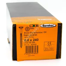 Конструкционные саморезы Eurotec 8x240 ECO PT Потайная головка
