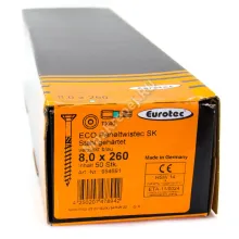 Конструкционные саморезы Eurotec 8x260 ECO PT Потайная головка