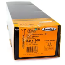 Конструкционные саморезы Eurotec 8x300 ECO PT Потайная головка