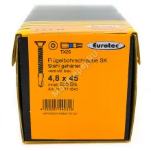 Саморез флюгель Еurotec 4,8x45 для крепления дерево к металлу