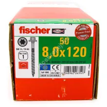 Конструкционные саморезы Fischer 8x120 с пресс-шайбой и шестигранной головой