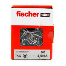 Саморезы Fischer 4,5x45 для фасадной доски из нержавейки (300шт.)