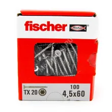 Саморезы Fischer 4,5x60 для ДСП и фасада из нержавейки (100шт.)