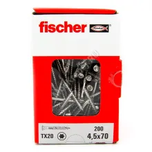 Саморезы Fischer 4,5x70 для фасадной доски из нержавейки (200шт.)