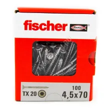 Саморезы Fischer 4,5x70 для ДСП и фасада из нержавейки (100шт.)