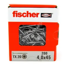Саморезы Fischer 4x45 для ДСП и фасада из нержавейки (200шт.)