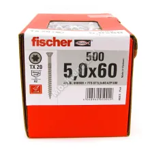 Саморез для террасной доски Fischer 5x60 из нержавейки (500 шт.)