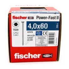 Саморезы Fischer 4x60 для ДСП, OSB, МДФ и фанеры (200шт.)