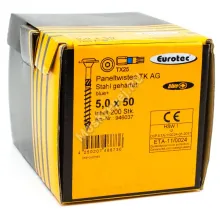 Конструкционные саморезы Eurotec 5x50 Paneltwistec AG Тарельчатая головка (200 шт.)