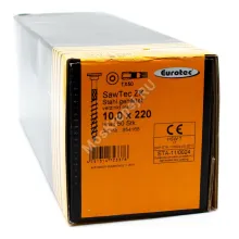 Конструкционные саморезы Eurotec SawTec 10x220 двухступенчатая цилиндрическая головка (50 шт.)