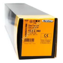 Конструкционные саморезы Eurotec SawTec 10x360 двухступенчатая цилиндрическая головка (25 шт.)